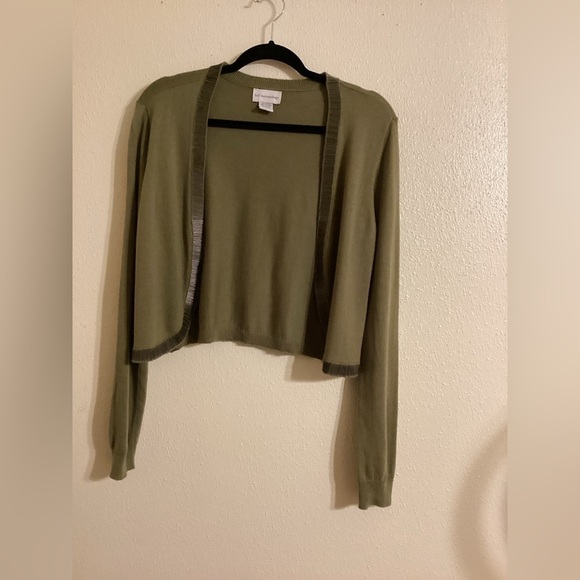Soft Surroundings Olive Green Knit Cropped Size Small - Picture 1 of 6